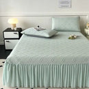 GobekUsa Ice Bean Jacquard Bed Skirt Set - 3 Piece, Summer Washed Mattress Mat