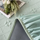 GobekUsa Ice Bean Jacquard Bed Skirt Set - 3 Piece, Summer Washed Mattress Mat