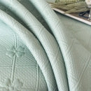 GobekUsa Ice Bean Jacquard Bed Skirt Set - 3 Piece, Summer Washed Mattress Mat