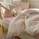 GobekUsa French Lace Washed Cotton Bedding Sets for King Queen Beds