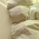 GobekUsa French Lace Washed Cotton Bedding Sets for King Queen Beds