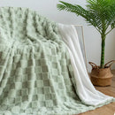 GobekUsa Geometric Jacquard Flannel Sofa Cover - All Seasons Bed Sheets