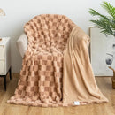 GobekUsa Geometric Jacquard Flannel Sofa Cover - All Seasons Bed Sheets