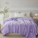 GobekUsa Jacquard Milk Velvet Air Conditioning Blanket | All Seasons Warmth & Travel Shawl