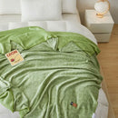 GobekUsa Jacquard Milk Velvet Air Conditioning Blanket | All Seasons Warmth & Travel Shawl