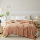 GobekUsa Jacquard Milk Velvet Air Conditioning Blanket | All Seasons Warmth & Travel Shawl