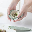 Mint green leaf silicone dumplings maker tool kitchen accessory by Decorbites