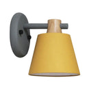 GobekUsa Rotatable Nordic Bucket Wall Lamp - 1 Light Fabric Lighting for Child's Bedroom or Stairwell