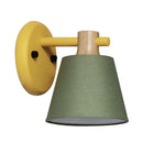 GobekUsa Rotatable Nordic Bucket Wall Lamp - 1 Light Fabric Lighting for Child's Bedroom or Stairwell