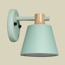 GobekUsa Rotatable Nordic Bucket Wall Lamp - 1 Light Fabric Lighting for Child's Bedroom or Stairwell