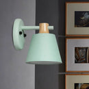 GobekUsa Rotatable Nordic Bucket Wall Lamp - 1 Light Fabric Lighting for Child's Bedroom or Stairwell