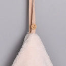 Mint green & off-white coral velvet hand towel set for bathroom by Decorbites