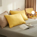 GobekUsa Furball Tassel Duvet Cover Set - Luxury Bedding - King Queen Twin Full Sizes