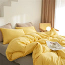 GobekUsa Furball Tassel Duvet Cover Set - Luxury Bedding - King Queen Twin Full Sizes
