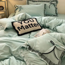 GobekUsa Cotton Embroidery Bedding Set with Lace for All Seasons