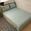 GobekUsa Cotton Embroidery Bedding Set with Lace for All Seasons