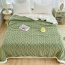 GobekUsa Coral Fleece Blanket: MultiFunctional Soft Skin-Friendly Warm Shawl