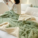 GobekUsa Coral Fleece Blanket: MultiFunctional Soft Skin-Friendly Warm Shawl