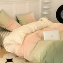 GobekUsa Cartoon Print Bedding Set: Breathable Duvet Cover, Bed Sheet, Pillowcases - Double & Single Sizes