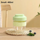 Mint green & yellow breakfast cup kitchen food container by Decorbites