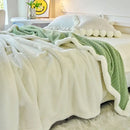 GobekUsa Cozy Faux Rabbit Fur Blanket, Soft Fluffy Quilt for Single, Anti-Static Warm Throw