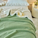 GobekUsa Cozy Faux Rabbit Fur Blanket, Soft Fluffy Quilt for Single, Anti-Static Warm Throw