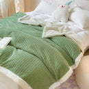 GobekUsa Cozy Faux Rabbit Fur Blanket, Soft Fluffy Quilt for Single, Anti-Static Warm Throw
