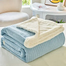 GobekUsa Cozy Faux Rabbit Fur Blanket, Soft Fluffy Quilt for Single, Anti-Static Warm Throw