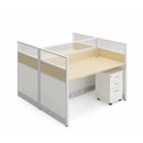 Mira · Standard Cubicle Workstation, White