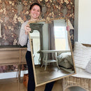 Ornate Golden Floral Rectangular Mirror