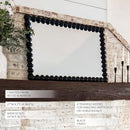 Black Beaded Carved Wood Wall Mirror by Decor Steals
