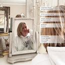 Distressed White Adjustable Wood Vanity Mirror by Decor Steals