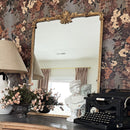 Ornate Golden Floral Rectangular Mirror