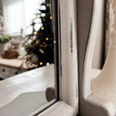 Distressed White Adjustable Wood Vanity Mirror by Decor Steals