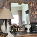 Ornate Golden Floral Rectangular Mirror