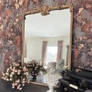 Ornate Golden Floral Rectangular Mirror