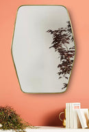 Hexagonal Brass Mirror - Bathroom Mirror