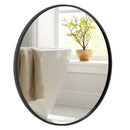 24 Inch Black Circle Bathroom Mirror with Explosion-proof Film by LJGDeals