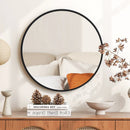 24 Inch Black Circle Bathroom Mirror with Explosion-proof Film by LJGDeals