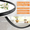 24 Inch Black Circle Bathroom Mirror with Explosion-proof Film by LJGDeals