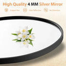 24 Inch Black Circle Bathroom Mirror with Explosion-proof Film by LJGDeals
