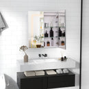 2 Doors Bathroom Mirror Medicine Wall Cabinet with Lights by LJGDeals