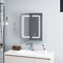 2 Doors Bathroom Mirror Medicine Wall Cabinet with Lights by LJGDeals