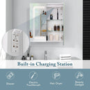 2 Doors Bathroom Mirror Medicine Wall Cabinet with Lights by LJGDeals