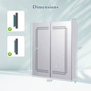 2 Doors Bathroom Mirror Medicine Wall Cabinet with Lights by LJGDeals