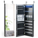 Wall Door Mounted Jewelry Armoire with Frameless LED Mirror by LJGDeals
