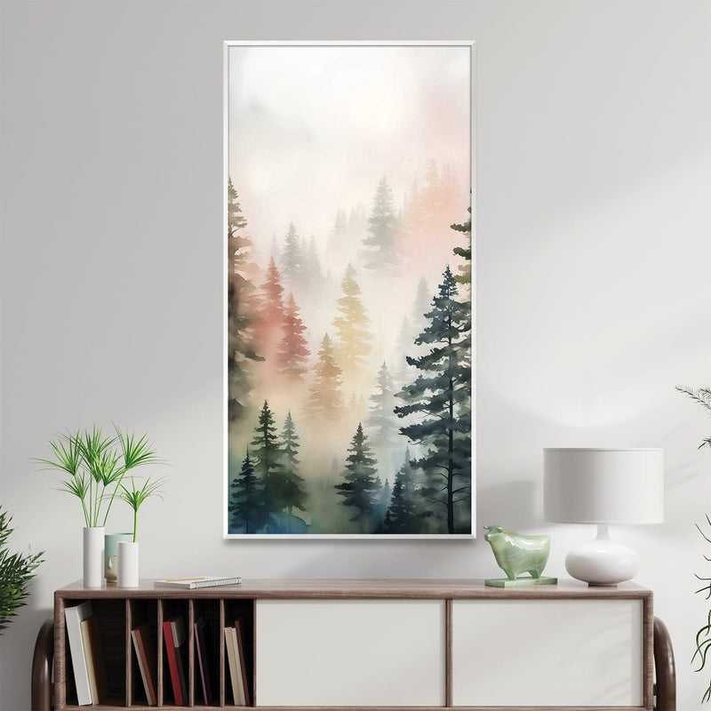 Mist Among The Pines Canvas