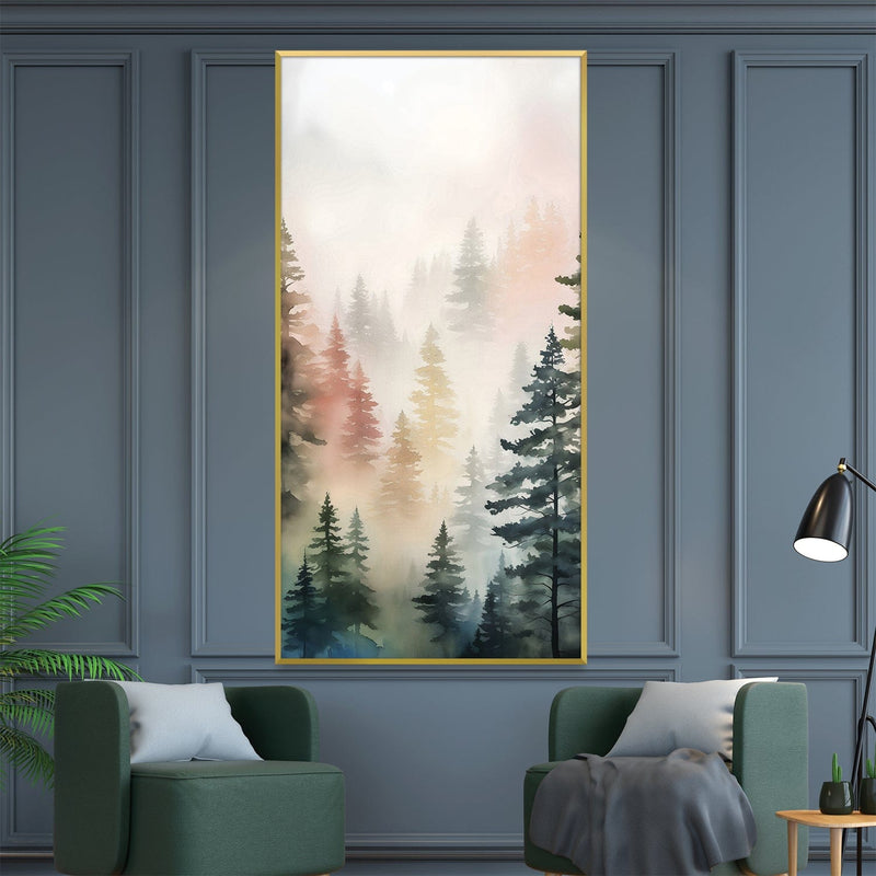 Mist Among The Pines Canvas