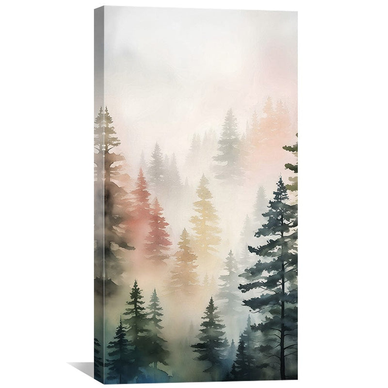 Mist Among The Pines Canvas