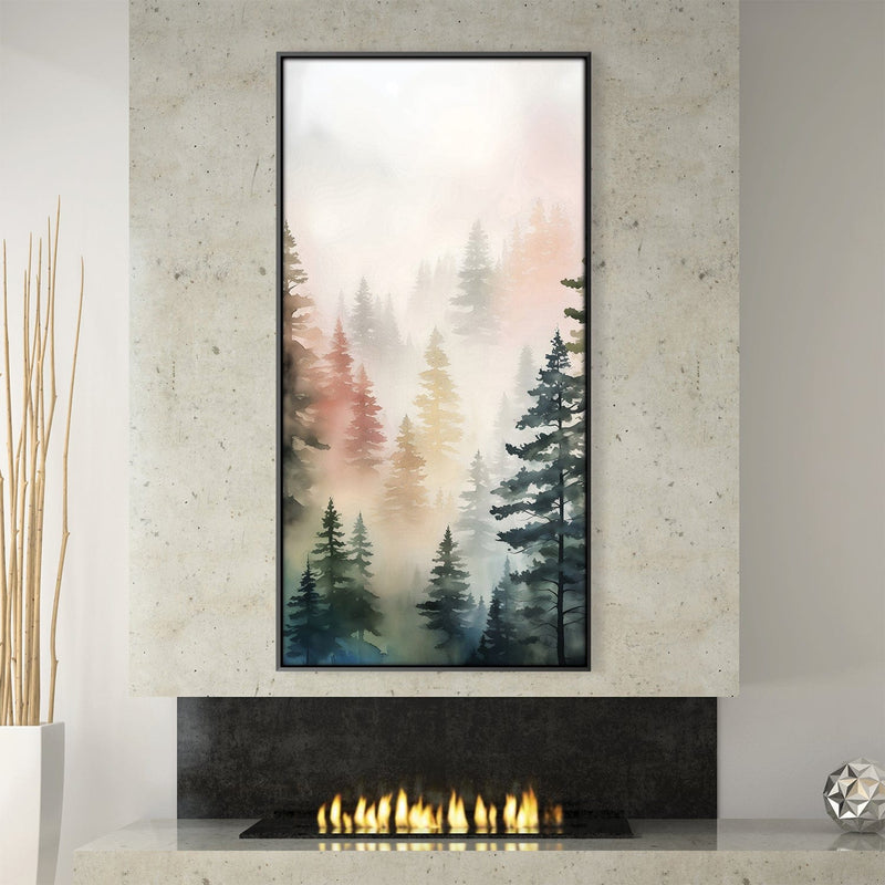 Mist Among The Pines Canvas